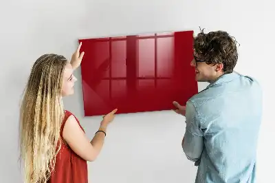 Tableau magnétique effaçable à sec de couleur rouge