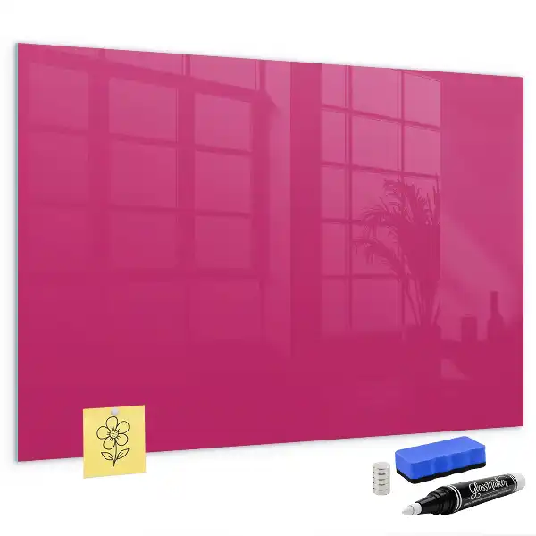 Tableau magnétique avec feutre couleur rose intense