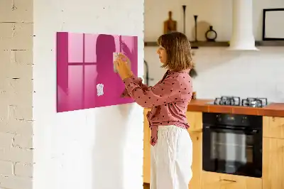 Tableau magnétique avec feutre couleur rose intense