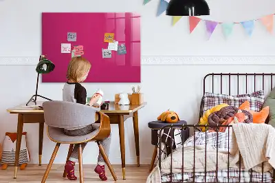 Tableau magnétique avec feutre couleur rose intense