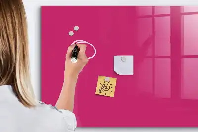 Tableau magnétique avec feutre couleur rose intense