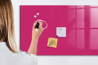 Tableau magnétique avec feutre couleur rose intense