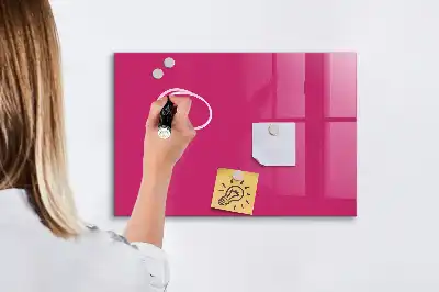 Tableau magnétique avec feutre couleur rose intense
