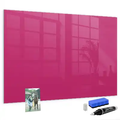 Tableau magnétique avec feutre couleur rose intense