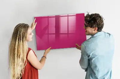 Tableau magnétique avec feutre couleur rose intense