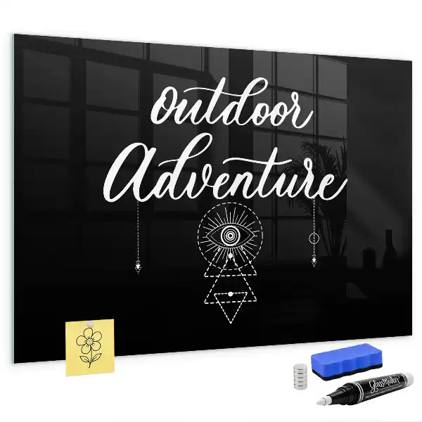 Tableau magnétique avec feutre modèle Aventure en plein air