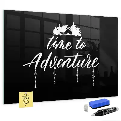 Tableau magnétique avec feutre motif Temps pour l'aventure