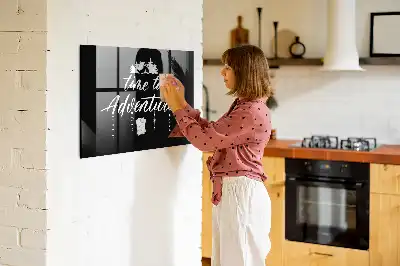 Tableau magnétique avec feutre motif Temps pour l'aventure