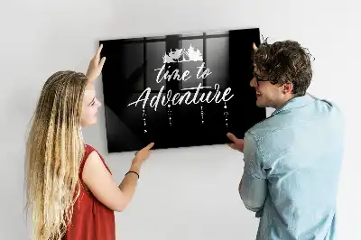 Tableau magnétique avec feutre motif Temps pour l'aventure