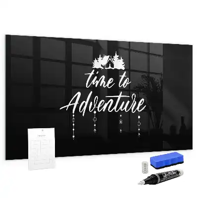 Tableau magnétique avec feutre motif Temps pour l'aventure