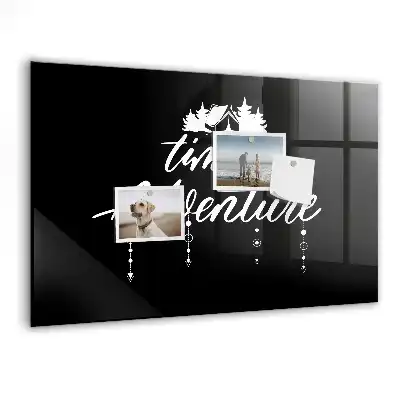 Tableau magnétique avec feutre motif Temps pour l'aventure