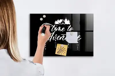 Tableau magnétique avec feutre motif Temps pour l'aventure