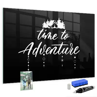 Tableau magnétique avec feutre motif Temps pour l'aventure