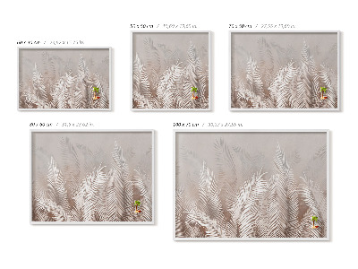 Tableau magnétique avec cadre blanc Feuilles bohèmes naturelles