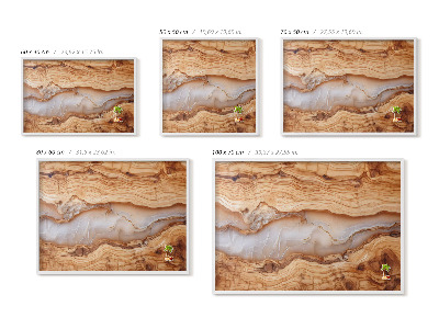 Tableau magnétique avec cadre blanc Structure bois et résine