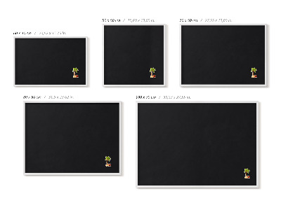 Tableau magnétique avec cadre blanc Couleur noire