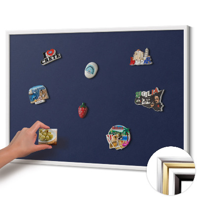 Tableau magnétique avec cadre blanc Couleur bleu marine foncé