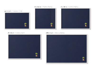 Tableau magnétique avec cadre blanc Couleur bleu marine foncé