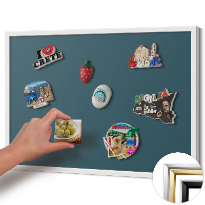 Tableau magnétique avec cadre blanc Couleur bleu marine foncé