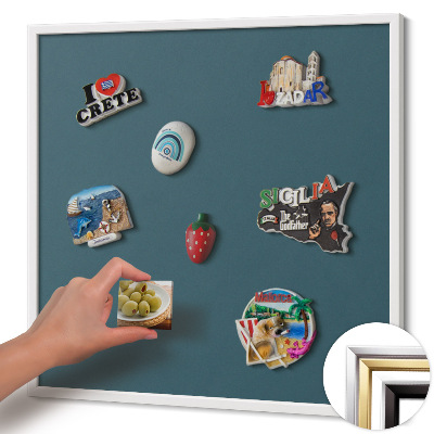 Tableau magnétique avec cadre blanc Couleur bleu marine foncé
