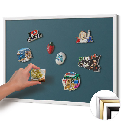 Tableau magnétique avec cadre blanc Couleur bleu marine foncé