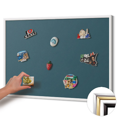 Tableau magnétique avec cadre blanc Couleur bleu marine foncé