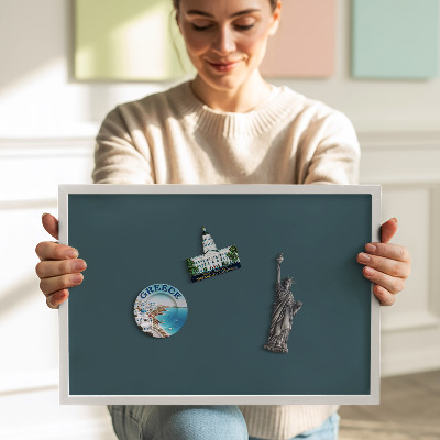 Tableau magnétique avec cadre blanc Couleur bleu marine foncé