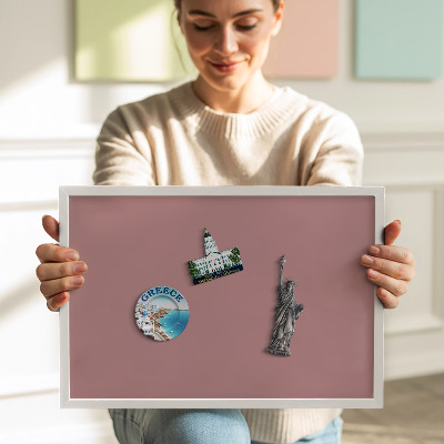 Tableau magnétique avec cadre blanc Couleur rose pastel