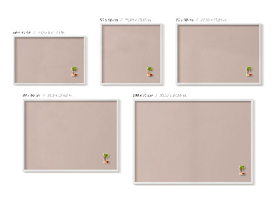 Tableau magnétique avec cadre blanc Couleur beige rose poudré