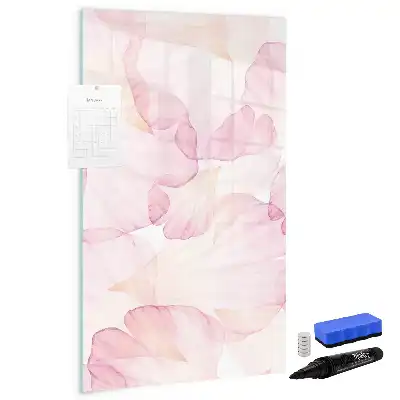 Tableau magnétique effaçable à sec motif pétales en aquarelle