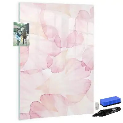 Tableau magnétique effaçable à sec motif pétales en aquarelle