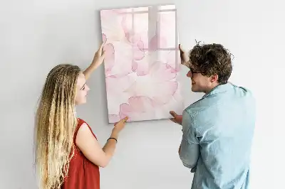 Tableau magnétique effaçable à sec motif pétales en aquarelle