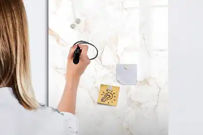 Tableau magnétique effaçable à sec motif marbre élégant