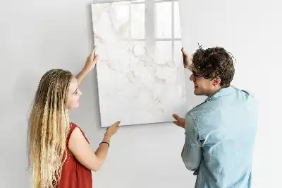 Tableau magnétique effaçable à sec motif marbre élégant