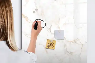 Tableau magnétique effaçable à sec motif marbre élégant