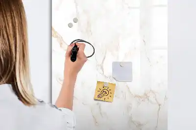 Tableau magnétique effaçable à sec motif marbre élégant