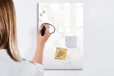 Tableau magnétique effaçable à sec motif marbre élégant