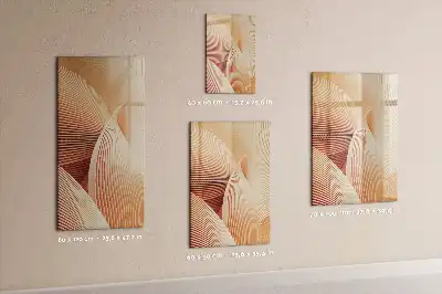 Tableau magnétique effaçable à sec motif abstrait de vagues