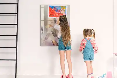 Tableau magnétique effaçable à sec motif plantes en aquarelle