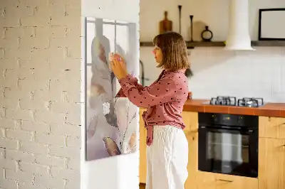 Tableau magnétique effaçable à sec motif plantes en aquarelle