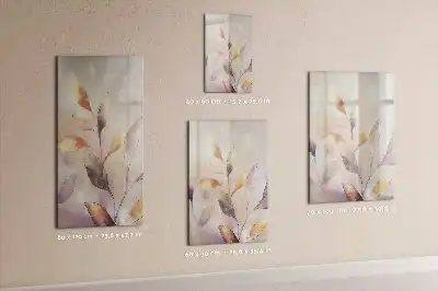 Tableau magnétique effaçable à sec motif plantes en aquarelle