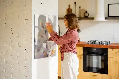 Tableau magnétique effaçable à sec motif plantes en aquarelle