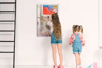 Tableau magnétique effaçable à sec motif plantes en aquarelle