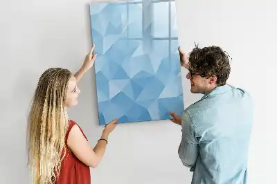 Tableau magnétique effaçable à sec motif abstraction de triangles