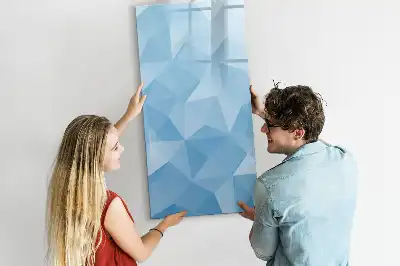Tableau magnétique effaçable à sec motif abstraction de triangles