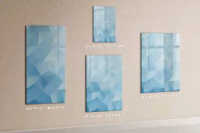 Tableau magnétique effaçable à sec motif abstraction de triangles
