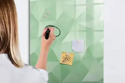 Tableau magnétique effaçable à sec motif abstraction de triangles
