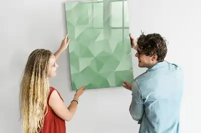 Tableau magnétique effaçable à sec motif abstraction de triangles