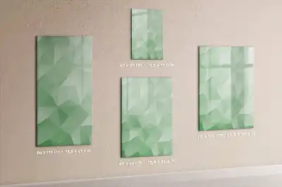Tableau magnétique effaçable à sec motif abstraction de triangles