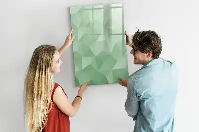 Tableau magnétique effaçable à sec motif abstraction de triangles